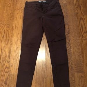 Dark burgundy skinnies